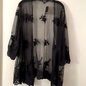 Torrid Sheer Mesh Kimono